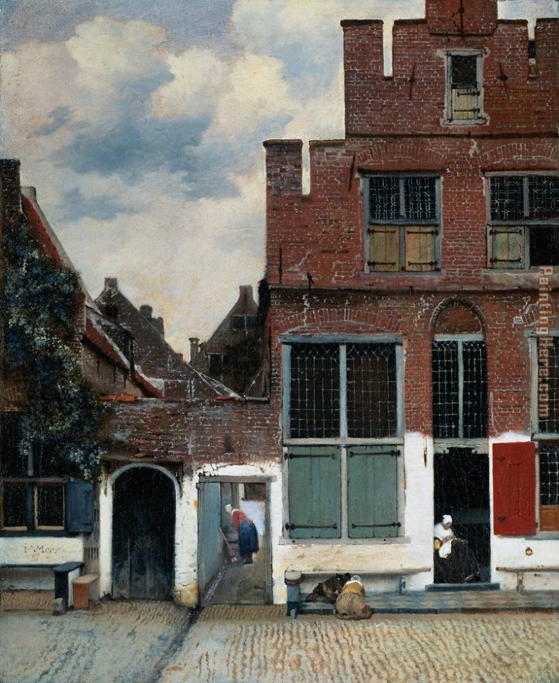 The Little Street painting - Johannes Vermeer The Little Street art painting